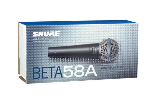 Shure BETA 58A Dynamic Vocal MicrophoneThe Beta 58A is a high-Output supercardioid Dynamic Vocal Microphone