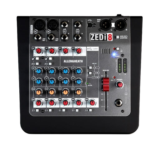 Allen & Heath ZEDi 8 8-Channel Live + USB Recording Mixer