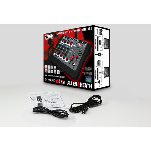 Allen & Heath ZEDi 8 8-Channel Live + USB Recording Mixer