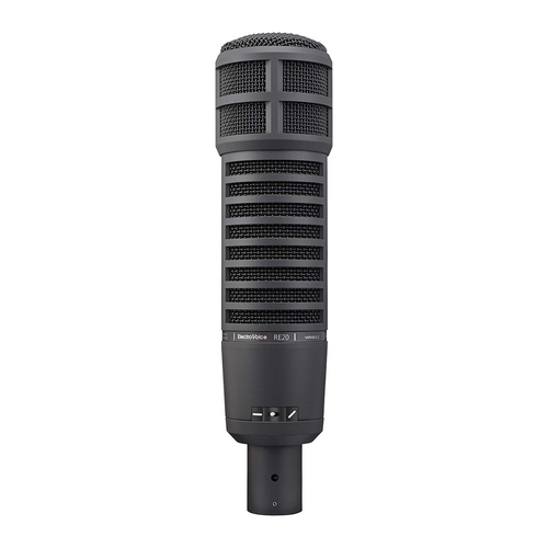 Electro-Voice RE20-BLACK Dynamic Broadcast Announcer Microphone, Black (RE20)
