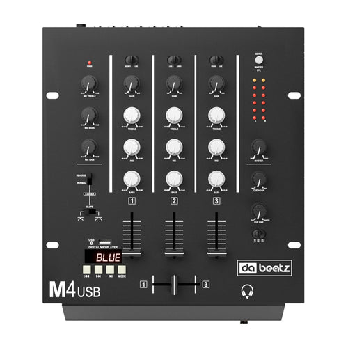 DaBeatz Digital M4 3-Channel DJ Mixer