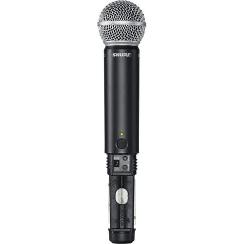 Shure BLX288/SM58 Wireless Microphone System - 14-Hour Battery Life, 300 ft Range, UHF | Includes (2) SM58 Handheld Vocal Mics, Dual Channel Receiver | H9 Band (BLX288/SM58-H9)