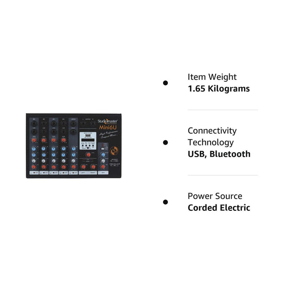 Studiomaster Mini6U PA Mixer - studio master mixer | Eleek