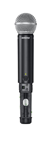 Shure BLX24R/SM58 UHF Wireless Microphone System - Perfect for Church, Karaoke, Vocals - 14-Hour Battery Life, 300 ft Range | SM58 Handheld Vocal Mic, Single Channel Rack Mount Receiver | H11 Band