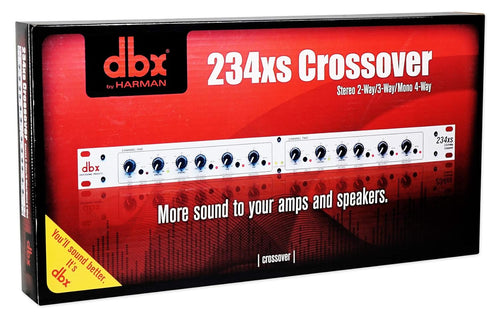 Dbx 234Xs 1/4" Xlr Stereo 2/3-Way/Mono 4-Way Crossover - Multicolor, Subwoofer