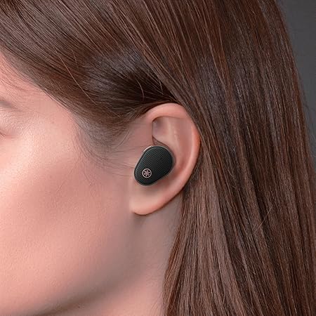Yamaha Audio Tw-E5B True Wireless Earbuds|True Sound,Bluetooth,Aptx Adaptive,Built-in Microphones for Clear Voice Calls,Ambient Sound&Listening Care|Black,in-ear