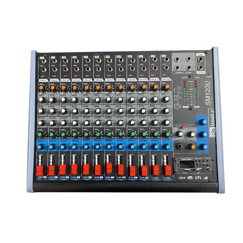 Dabeatz SM120U Professional 12 Channel Audio Mixer with USB